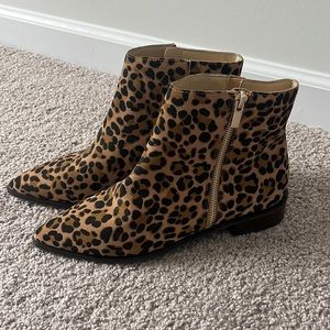Brand new sole society cheetah ankle booties size 8